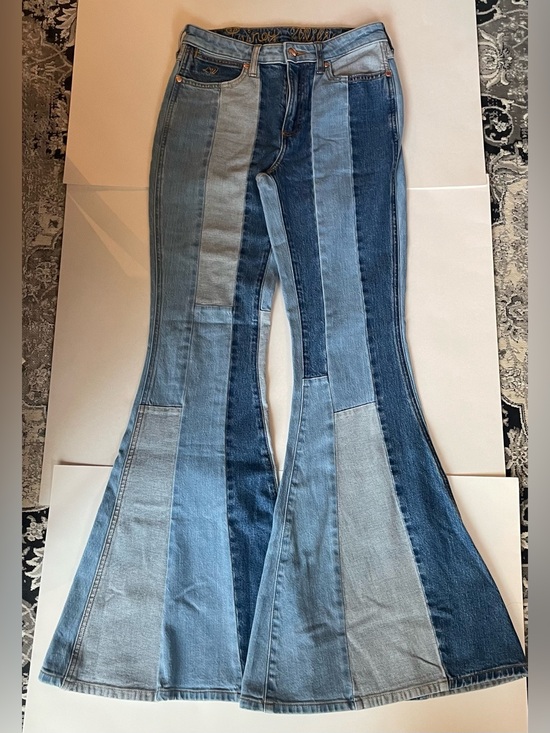 Wrangler Denim - Lainey Wilson NWOT Never Worn Wrangler Patchwork Cotton Denim Blue Jeans